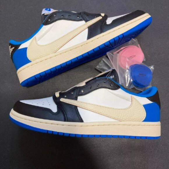 Jordan 1 low Nike travis scott x fragment sneakers - Picture 1 of 7